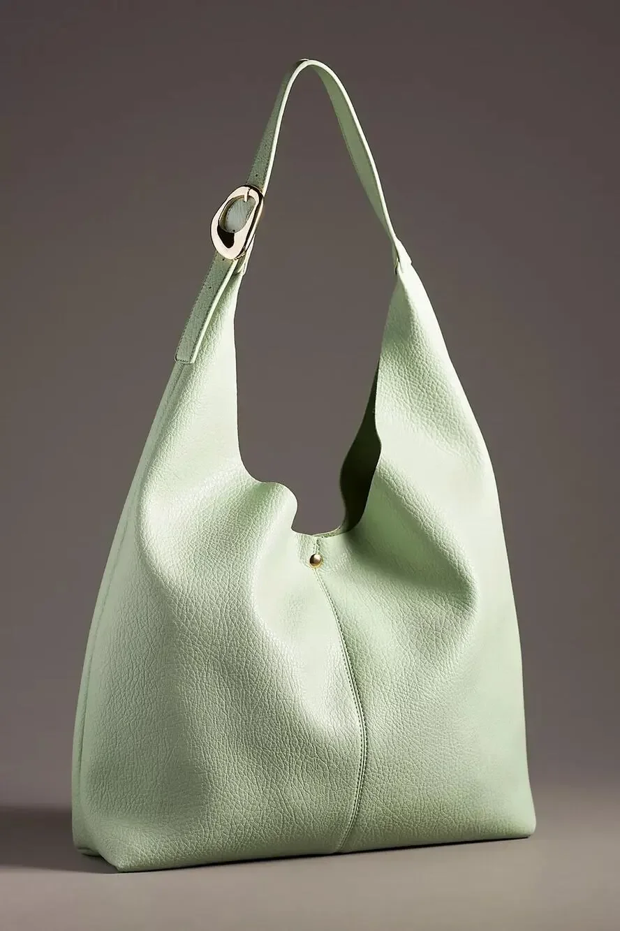 Anthropologie Love Knot Slouchy Bag: Buckle Edition in Light Green